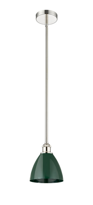 INNOVATIONS 616-1S-PN-MBD-75-GR Plymouth Dome 1 Light 7.5 inch Mini Pendant Polished Nickel