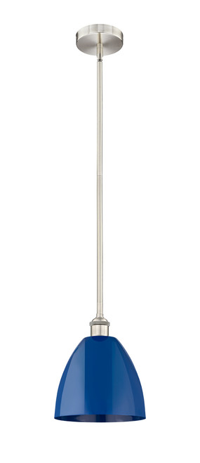 INNOVATIONS 616-1S-SN-MBD-9-BL Plymouth Dome 1 Light 9 inch Mini Pendant Brushed Satin Nickel