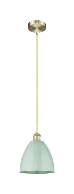 INNOVATIONS 616-1S-AB-MBD-9-SF Plymouth Dome 1 Light 9 inch Mini Pendant Antique Brass