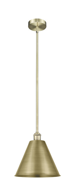 INNOVATIONS 616-1S-AB-MBC-12-AB Edison Cone 1 Light 12 inch Mini Pendant Antique Brass
