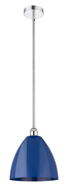INNOVATIONS 616-1S-PC-MBD-12-BL Plymouth Dome 1 Light 12 inch Mini Pendant Polished Chrome