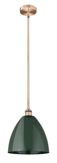 INNOVATIONS 616-1S-AC-MBD-12-GR Plymouth Dome 1 Light 12 inch Mini Pendant Antique Copper