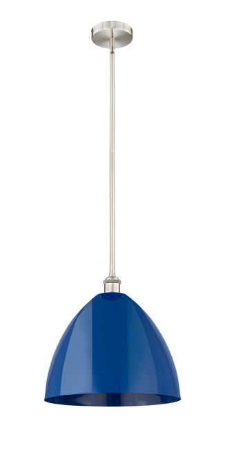 INNOVATIONS 616-1S-SN-MBD-16-BL Plymouth Dome 1 Light 16 inch Mini Pendant Brushed Satin Nickel