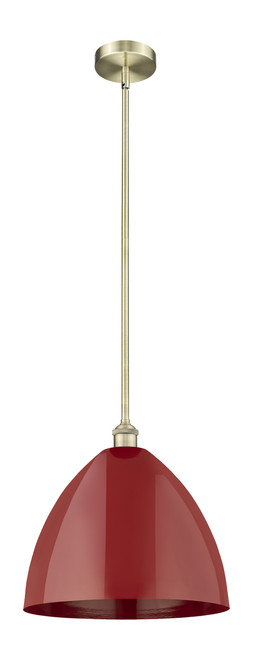 INNOVATIONS 616-1S-AB-MBD-16-RD Plymouth Dome 1 Light 16 inch Mini Pendant Antique Brass