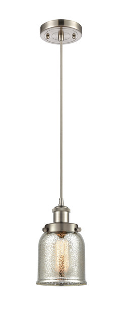 INNOVATIONS 916-1P-SN-G58 Small Bell 1 Light Mini Pendant part of the Ballston Collection Brushed Satin Nickel