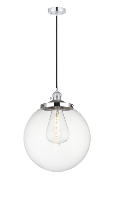 INNOVATIONS 201CSW-PC-G202-14 Beacon 1 Light 14 inch Mini Pendant With Switch Polished Chrome