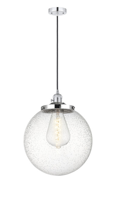 INNOVATIONS 201CSW-PC-G204-14 Beacon 1 Light 14 inch Mini Pendant With Switch Polished Chrome