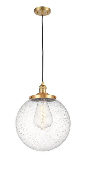 INNOVATIONS 201C-SG-G204-14 Beacon 1 Light 14 inch Mini Pendant Satin Gold