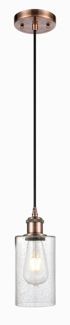 INNOVATIONS 516-1P-AC-G804 Clymer 1 3.875 inch Mini Pendant Antique Copper