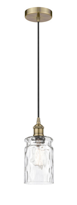INNOVATIONS 616-1P-AB-G352 Candor 1 Light Mini Pendant part of the Edison Collection Antique Brass