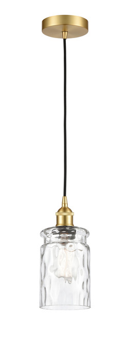 INNOVATIONS 616-1P-SG-G352 Candor 1 Light Mini Pendant part of the Edison Collection Satin Gold