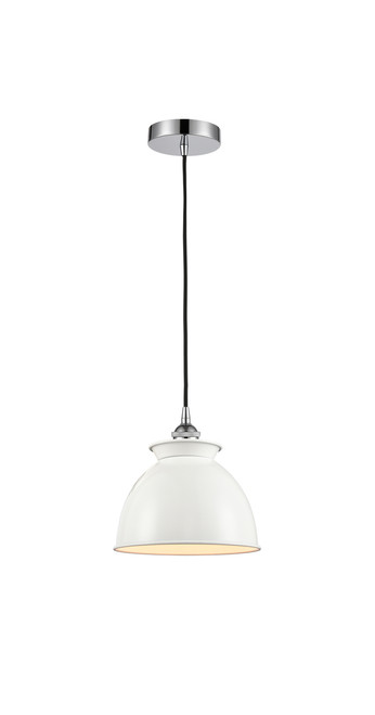 INNOVATIONS 616-1P-PC-M14-W Adirondack 1 Light Mini Pendant part of the Edison Collection Polished Chrome