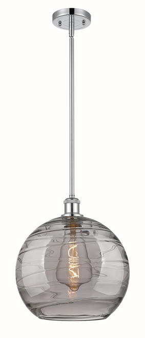 INNOVATIONS 516-1S-PC-G1213-12SM Deco Swirl 1 Light 12 inch Mini Pendant Polished Chrome