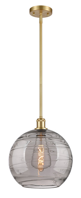 INNOVATIONS 516-1S-SG-G1213-12SM Deco Swirl 1 Light 12 inch Mini Pendant Satin Gold