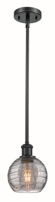 INNOVATIONS 516-1S-BK-G1213-6SM Deco Swirl 1 Light 6 inch Mini Pendant Matte Black