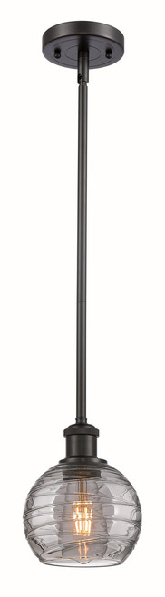 INNOVATIONS 516-1S-OB-G1213-6SM Deco Swirl 1 Light 6 inch Mini Pendant Oil Rubbed Bronze