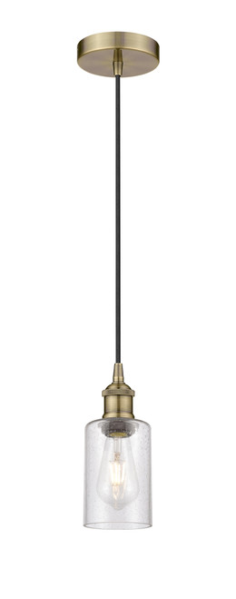 INNOVATIONS 616-1P-AB-G804 Clymer 1 3.875 inch Mini Pendant Antique Brass