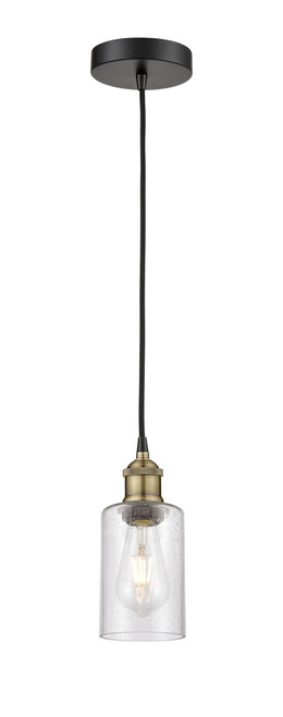 INNOVATIONS 616-1P-BAB-G804 Clymer 1 3.875 inch Mini Pendant Black Antique Brass