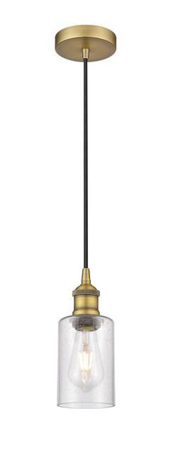 INNOVATIONS 616-1P-BB-G804 Clymer 1 3.875 inch Mini Pendant Brushed Brass