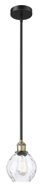INNOVATIONS 616-1S-BAB-G362 Waverly 1 6 inch Mini Pendant Black Antique Brass