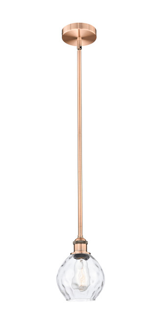 INNOVATIONS 616-1S-AC-G362 Waverly 1 Light 6 inch Mini Pendant Antique Copper