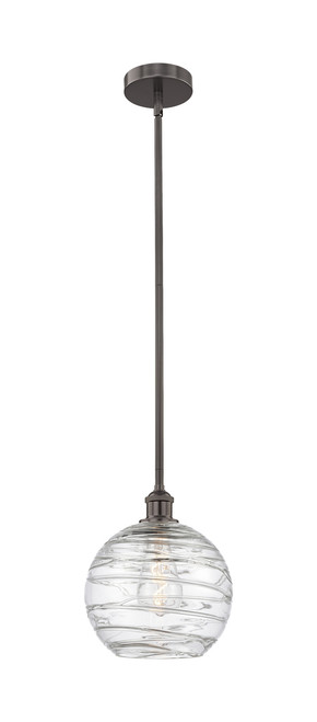 INNOVATIONS 616-1S-OB-G1213-10 Athens Deco Swirl 1 Light 10 inch Mini Pendant Oil Rubbed Bronze
