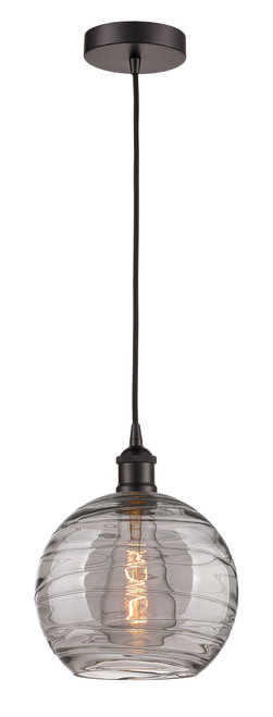 INNOVATIONS 616-1P-OB-G1213-10SM Athens Deco Swirl 1 Light 10 inch Mini Pendant Oil Rubbed Bronze