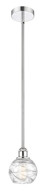 INNOVATIONS 616-1S-PC-G1213-6 Athens Deco Swirl 1 Light 6 inch Mini Pendant Polished Chrome