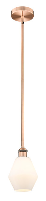 INNOVATIONS 616-1S-AC-G651-6 Cindyrella 1 Light 6 inch Mini Pendant Antique Copper