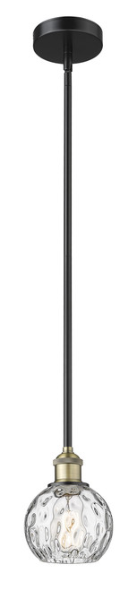 INNOVATIONS 616-1S-BAB-G1215-6 Athens Water Glass 1 6 inch Mini Pendant Black Antique Brass