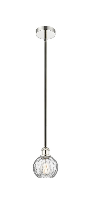INNOVATIONS 616-1S-PN-G1215-6 Athens Water Glass 1 Light 6 inch Mini Pendant Polished Nickel
