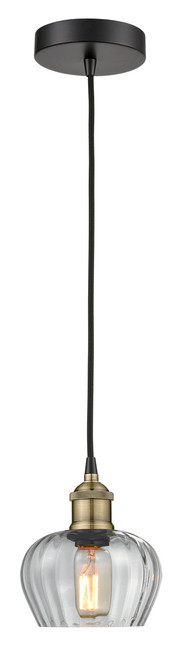 INNOVATIONS 616-1P-BAB-G92 Fenton 1 6.5 inch Mini Pendant Black Antique Brass