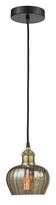 INNOVATIONS 616-1P-BAB-G96 Fenton 1 6.5 inch Mini Pendant Black Antique Brass