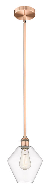 INNOVATIONS 616-1S-AC-G652-8 Cindyrella 1 Light 8 inch Mini Pendant Antique Copper