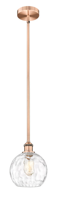 INNOVATIONS 616-1S-AC-G1215-8 Athens Water Glass 1 Light 8 inch Mini Pendant Antique Copper