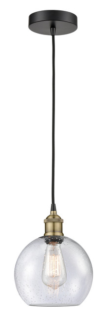 INNOVATIONS 616-1P-BAB-G124-8 Athens 1 8 inch Mini Pendant Black Antique Brass