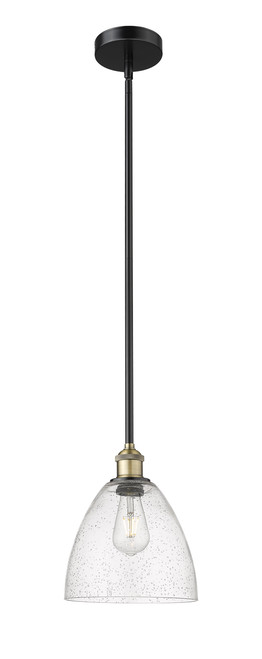INNOVATIONS 616-1S-BAB-GBD-94 Edison Dome 1 9 inch Mini Pendant Black Antique Brass