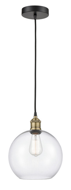 INNOVATIONS 616-1P-BAB-G122-10 Athens 1 10 inch Mini Pendant Black Antique Brass