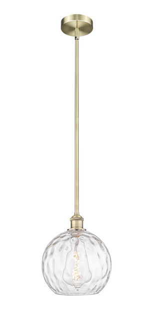 INNOVATIONS 616-1S-AB-G1215-10 Athens Water Glass 1 Light 10 inch Mini Pendant Antique Brass
