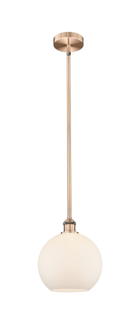 INNOVATIONS 616-1S-AC-G121-10 Athens 1 Light 10 inch Mini Pendant Antique Copper