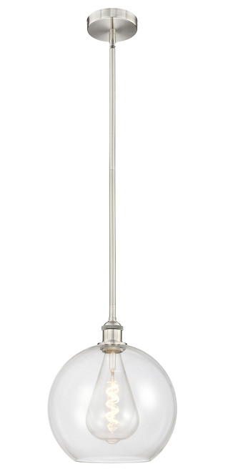 INNOVATIONS 616-1S-SN-G122-12 Athens 1 Light 11.75 inch Mini Pendant Brushed Satin Nickel