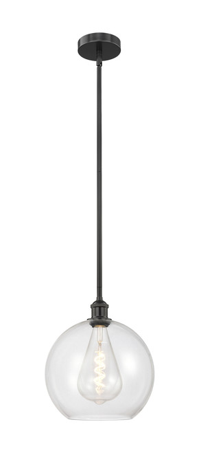INNOVATIONS 616-1S-BK-G122-12 Athens 1 Light 11.75 inch Mini Pendant Matte Black
