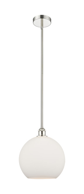 INNOVATIONS 616-1S-PN-G121-12 Athens 1 Light 11.75 inch Mini Pendant Polished Nickel