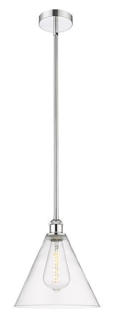 INNOVATIONS 616-1S-PC-GBC-122 Edison Cone 1 Light 12 inch Mini Pendant Polished Chrome