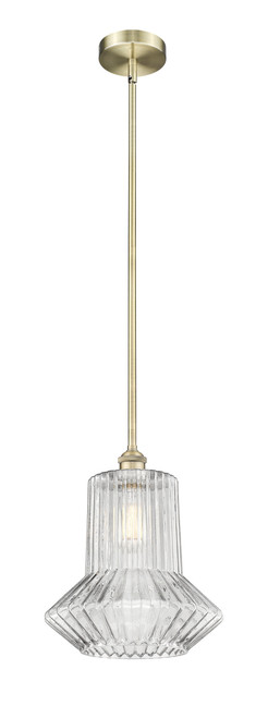 INNOVATIONS 616-1S-AB-G212 Springwater 1 Light 12 inch Mini Pendant Antique Brass