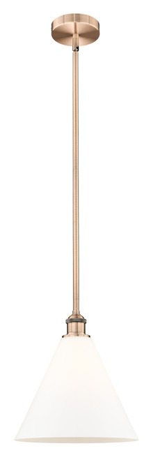 INNOVATIONS 616-1S-AC-GBC-121 Edison Cone 1 Light 12 inch Mini Pendant Antique Copper