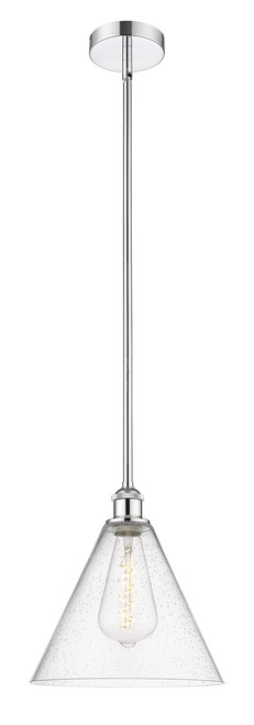 INNOVATIONS 616-1S-PC-GBC-124 Edison Cone 1 Light 12 inch Mini Pendant Polished Chrome