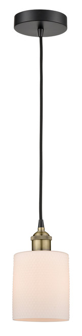 INNOVATIONS 616-1P-BAB-G111 Cobbleskill 1 5 inch Mini Pendant Black Antique Brass