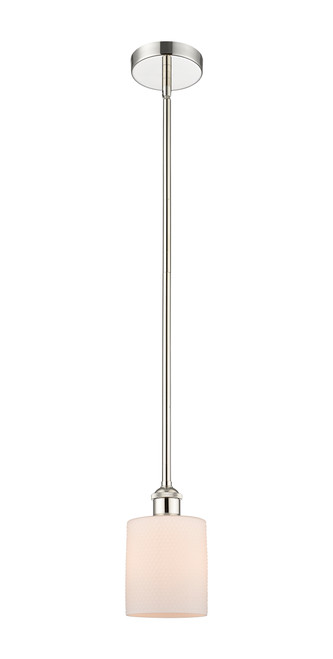 INNOVATIONS 616-1S-PN-G111 Cobbleskill 1 Light 5 inch Mini Pendant Polished Nickel