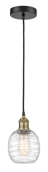 INNOVATIONS 616-1P-BAB-G1013 Belfast 1 6 inch Mini Pendant Black Antique Brass